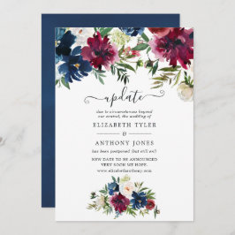 Invitación Actualización del Boda Floral de la acuarela de Bo