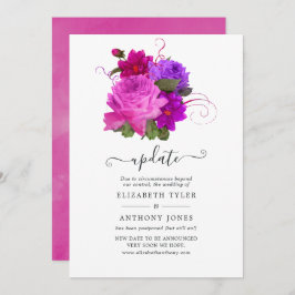 Invitación Actualización del Boda floral de Moda de cosecha d