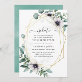 Invitación Actualización del Boda geométrico de Eucalyptus An