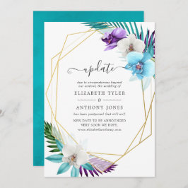 Invitación Actualización del Boda geométrico tropical