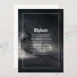 Invitación Actualización del Boda gótico de Halloween