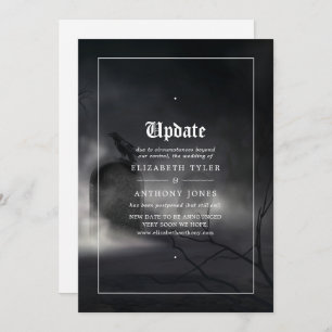 Invitación Actualización del Boda gótico de Halloween