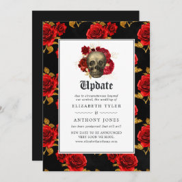 Invitación Actualización del Boda gótico floral