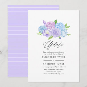 Invitación Actualización del Boda Hydrangea Blue and Light La