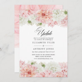 Invitación Actualización del Boda Pastel Rubor Pink Dahlia