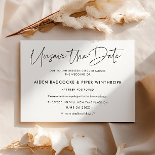 Invitación Actualización moderna minimalista de boda sin fech