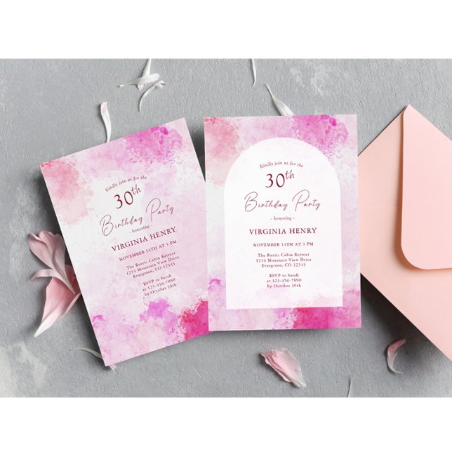 Invitación Acuarela 30 cumpleaños (Subido por el creador)
