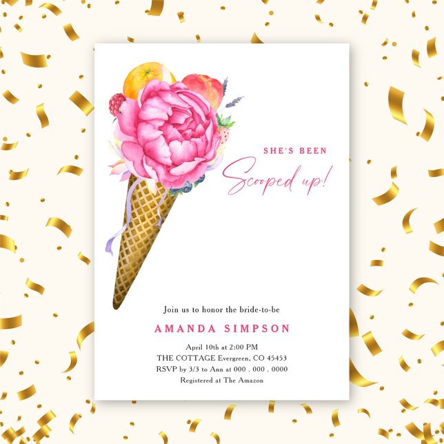 Invitación Acuarela a la que han sacado la ducha de novia (Subido por el creador)