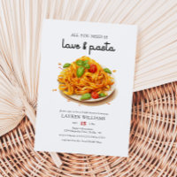 Acuarela Amor Italiano Y Ducha De Novias De Pasta