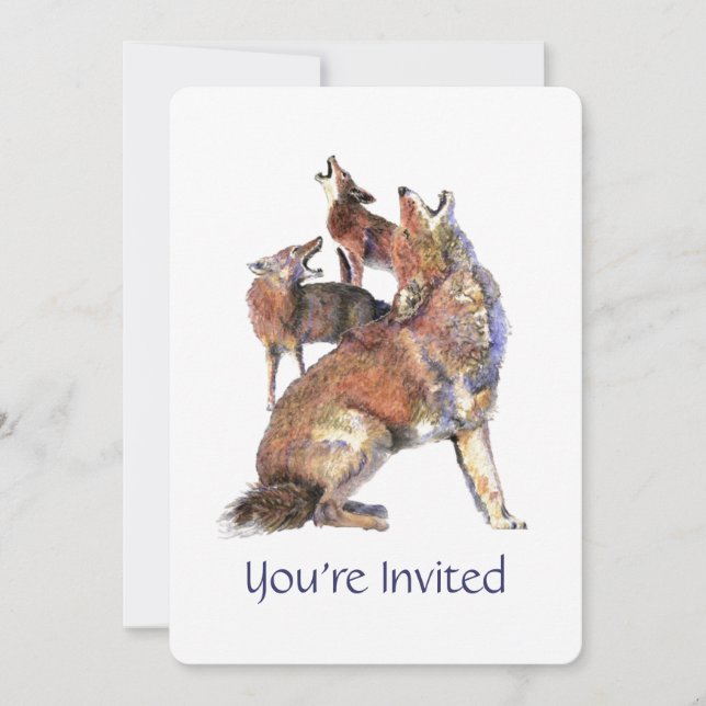 Invitación Acuarela Amueblación buena fiesta de cumpleaños Co (Anverso)