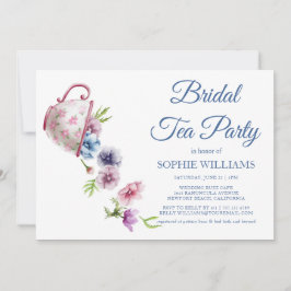 Invitación Acuarela Anemone Flower Boda Bridal Tea Fiesta