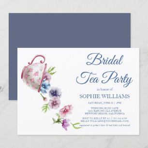 Invitación Acuarela Anemone Flower Boda Bridal Tea Fiesta