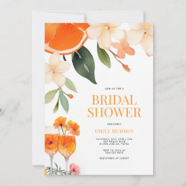 Invitación Acuarela Aperol Spritz Bridal Shower