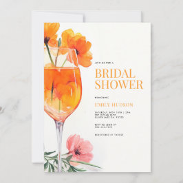 Invitación Acuarela Aperol Spritz Bridal Shower
