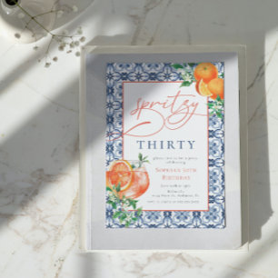 Invitación Acuarela Aperol Spritz Treinta y Treinta Años
