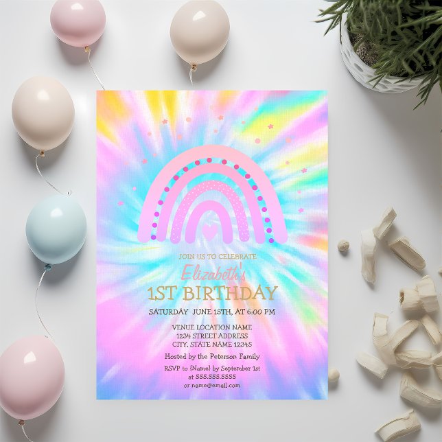 Invitación Acuarela Arco de Arco Iris Cumpleaños (Subido por el creador)