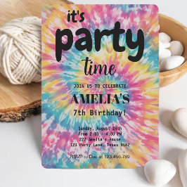 Invitación Acuarela Arco de Arcoiris Tye niños extravagantes 