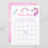 Acuarela Arcoiris Unicornio Bebé Bower Bingo