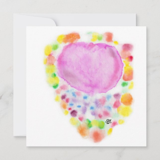 Invitación Acuarela Arroz de colores 1 (Anverso)
