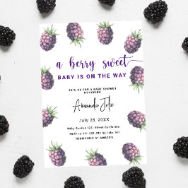 Invitación Acuarela Baby Shower de Zarzamora