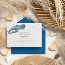 Acuarela Ballenas Ocean Kid Cumpleaños