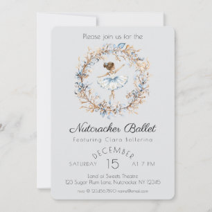 Invitación Acuarela Ballet de Nutcracker Recital