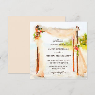Invitación Acuarela Beach Arbor