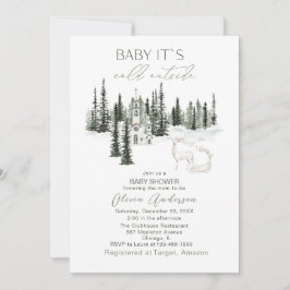 Invitación Acuarela Bebé frío fuera de Baby Shower