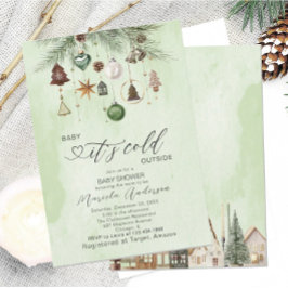 Invitación Acuarela Bebé frío fuera de Baby Shower Invi
