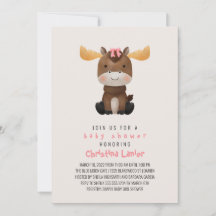 Acuarela Bebé Moose Cuato Whimsical Baby Girl