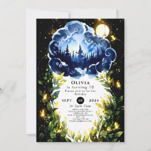 Invitación Acuarela Bliss Woodland Cumpleaños