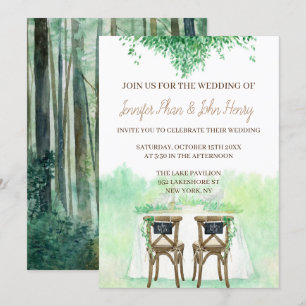 Invitación Acuarela boda de estilo rústico