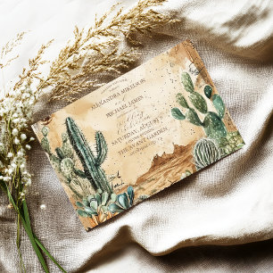Invitación Acuarela Boho Occidental 