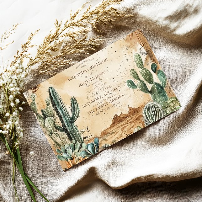 Invitación Acuarela Boho Occidental  (Subido por el creador)