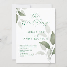 Invitación acuarela botánica