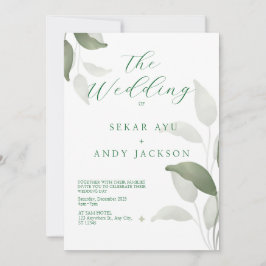 Invitación acuarela botánica