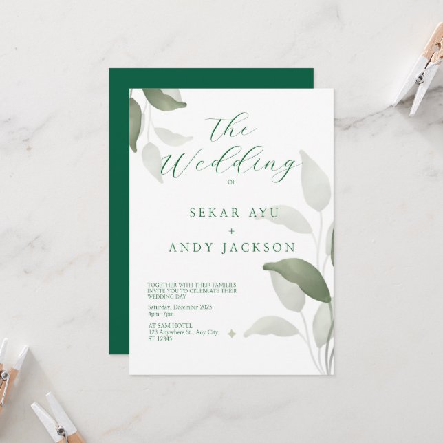 Invitación acuarela botánica (Anverso/Reverso In Situ)