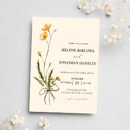 Invitación Acuarela Botánica Moderna Boda Rustica Elegante