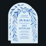 Invitación Acuarela Botánica QR Bar Bar Bat Mitzvah Arch<br><div class="desc">¡Tarjeta perfecta para anunciar una mitzvah de murciélago, el bar mitzvah u otra celebración judía! ¡Trato a mano de delicado arte de trame de hojas para ti! ¡TODO PERSONALIZABLE! Haga clic en "Personalizar" para editar el texto y agregar su vínculo al código QR. Haga clic en "editar usando la herramienta...</div>