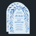 Invitación Acuarela Botánica QR Bar Bar Bat Mitzvah Arch<br><div class="desc">¡Tarjeta perfecta para anunciar una mitzvah de murciélago, el bar mitzvah u otra celebración judía! ¡Trato a mano de delicado arte de trame de hojas para ti! ¡TODO PERSONALIZABLE! Haga clic en "Personalizar" para editar el texto y agregar su vínculo al código QR. Haga clic en "editar usando la herramienta...</div>