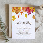 Invitación Acuarela Cae Saltos Dulce Otoño 16 Fiesta<br><div class="desc">Invite a los invitados a su evento con esta personalizable dulce invitación de 16 fiestas. Cuenta con hojas de acuarela que caen en tonos otoñales. Personalice agregando sus detalles. Esta rústica y dulce invitación de dieciséis años es perfecta para fiestas de cumpleaños en otoño. Los elementos coincidentes están disponibles.</div>
