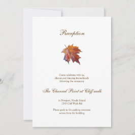 Invitación Acuarela Caer Leaf Boda Recepción