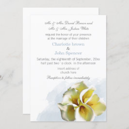 Invitación acuarela calla lily boda floral