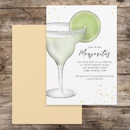 Invitación Acuarela caprichosa Margarita Lime Calligraphy