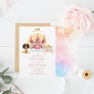 invitación acuarela celebración real princesa pequ