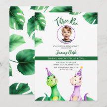 Acuarela Colorful Trex Kids Foto Cumpleaños