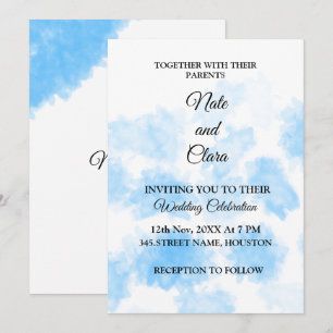 Invitación Acuarela colorida abstracta agregar nombre texto