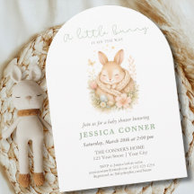 Acuarela Conejito Pascua Primavera Shower de Bebé 