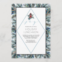 Acuarela Conifier y alumerzo del día de fiesta de