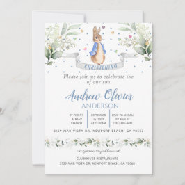 Invitación Acuarela Cute Peter Rabbit Boy    ChristeningIn